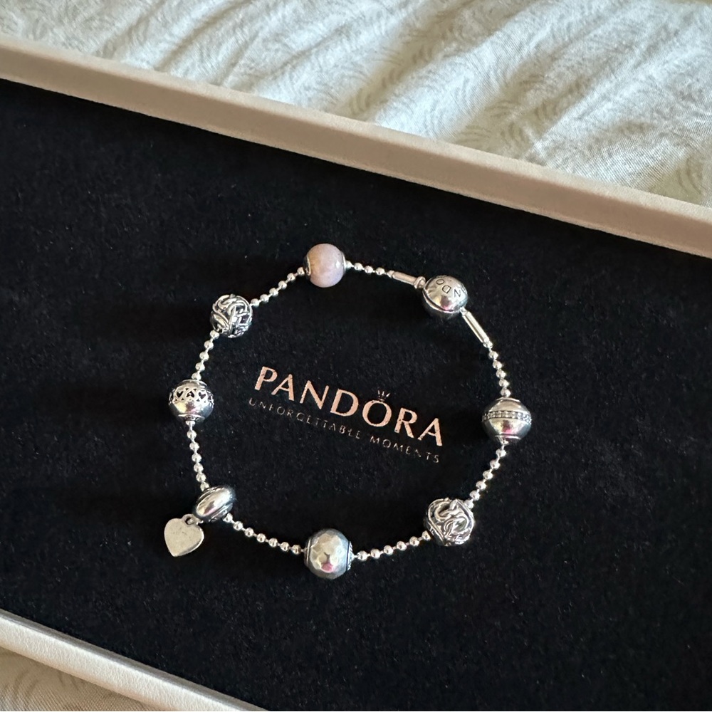 ❌SOLD❌ Retired‼️Authentic Pandora ESSENCE 7 Charms Beads Dangle Bracelet❌SOLD❌
